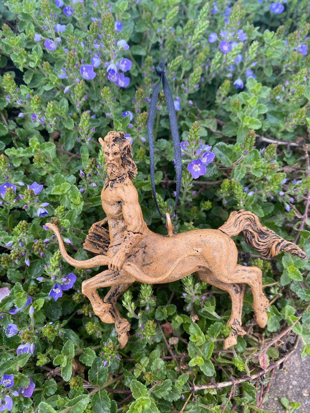 Centaur Ornament, Hand Painted Resin Sculpture | Mythical Creature Figurine | Legendary Sagittarius Centaur Ornament. Fantasy Art Decor