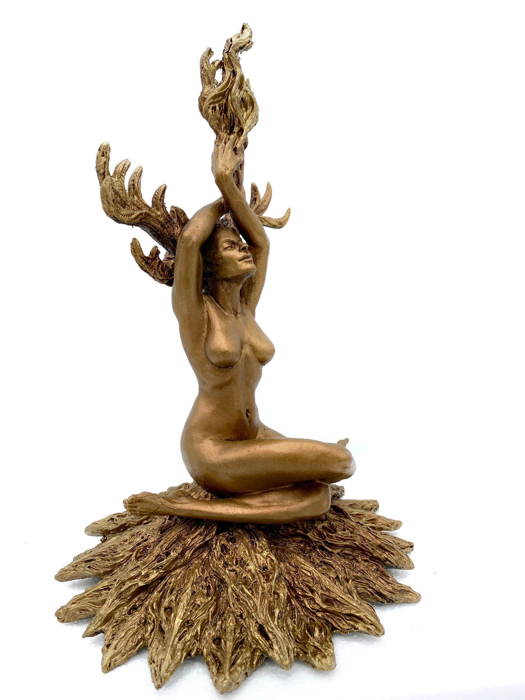 Prakrit Shakti: The Awakening Spirit, Hand Painted Resin Statue |  Mythical Yoga Meditation Figurine | Goddess Altar Statue for Yoga Lovers