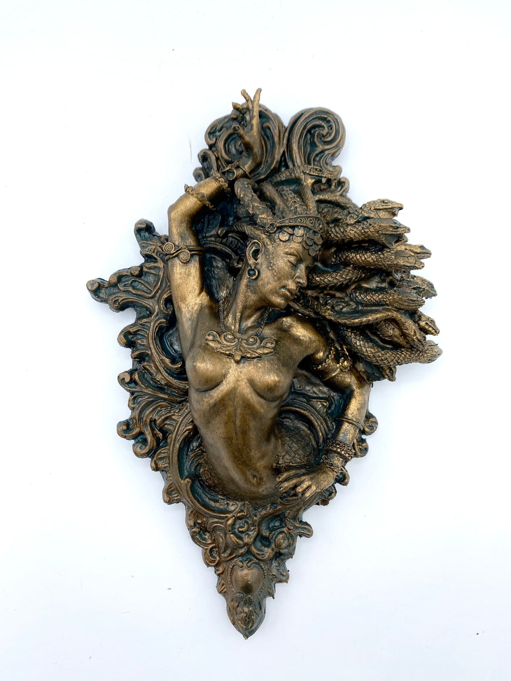 Medusa Small Plaque,  Resin Sculpture |. Mythological Creature Wall Art | Myths and Legends Character Statue | Fantasy Art Lover Gift