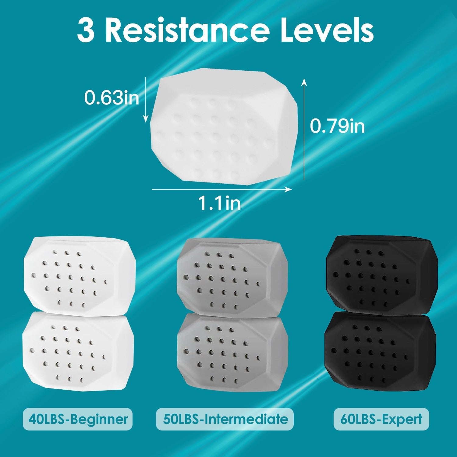 4 Pack Jawline Exerciser for Men Women Jaw Trainer Shaper Sagging Skin Double Chin Reducer with 3 Resistance Levels for Beginners Intermediate Expert