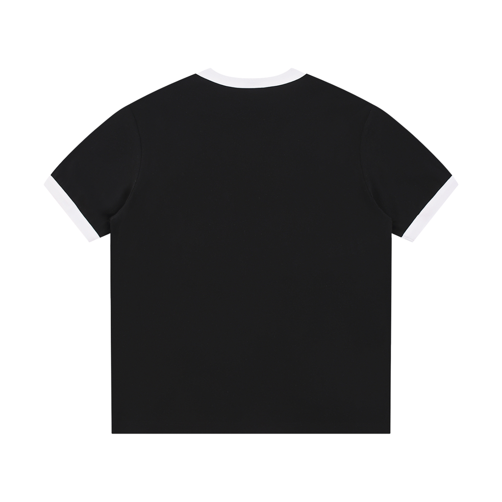 Loki & Ivy Contrast Edge Ribbed Crewneck T-Shirt