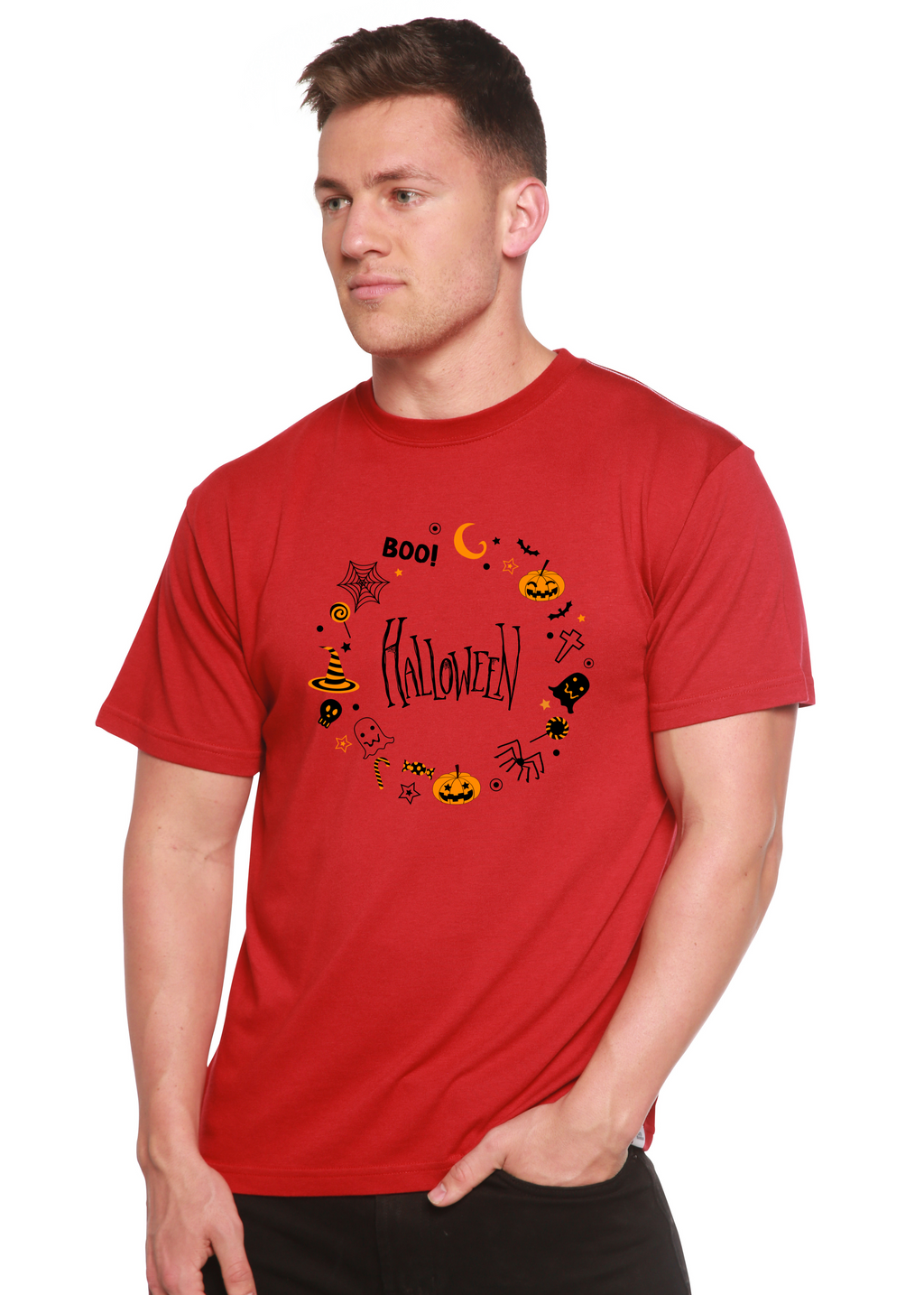 Bool Halloween Men's Bamboo Viscose/Organic Cotton Short Sleeve Graphic T-Shirt