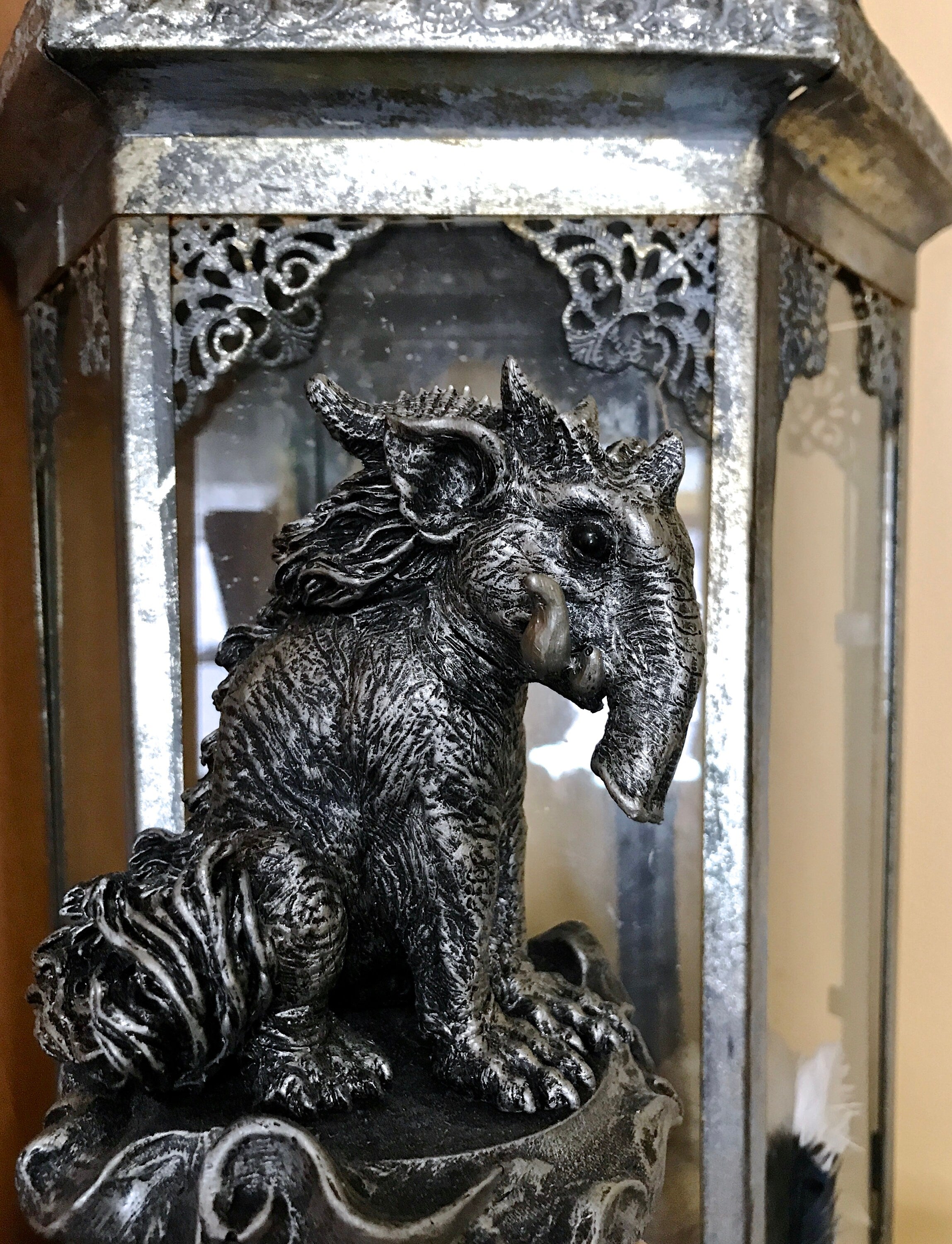 Baku, the Dream Guardian Statue, Hand Painted Resin Sculpture | Mythical Creature Figurine | Unique Japanese Baku Figurine. Fantasy Art Gift