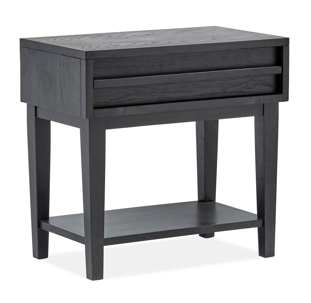 Lindon - Dark Open Nightstand - Coffee Bean