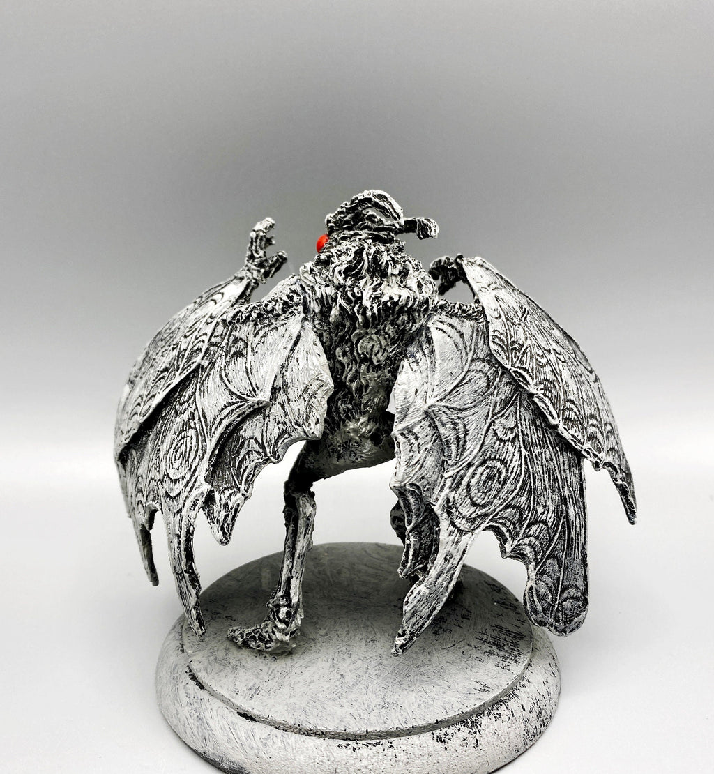 Mothman Statue, Half Scale Resin Sculpture | Cryptozoology Creature Figurine | Urban Legend Moth Man Monster Figurine, Horror Art Decor