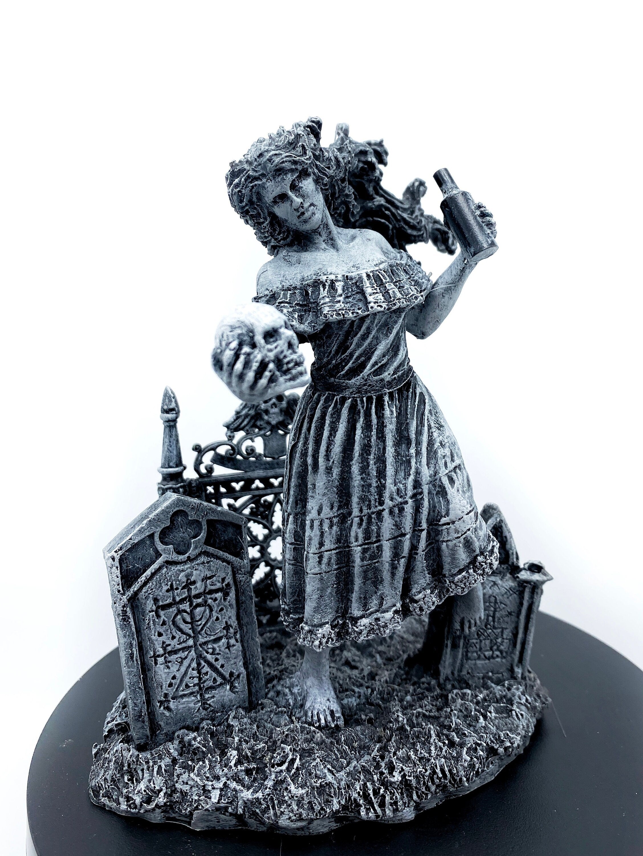 Witch’s Sabbath: Maman Brigitte, the Voodoo Death Loa Statue | Voudou Folklore Pagan Witchcraft Figurine | Witchy Art for Gothic Home Decor