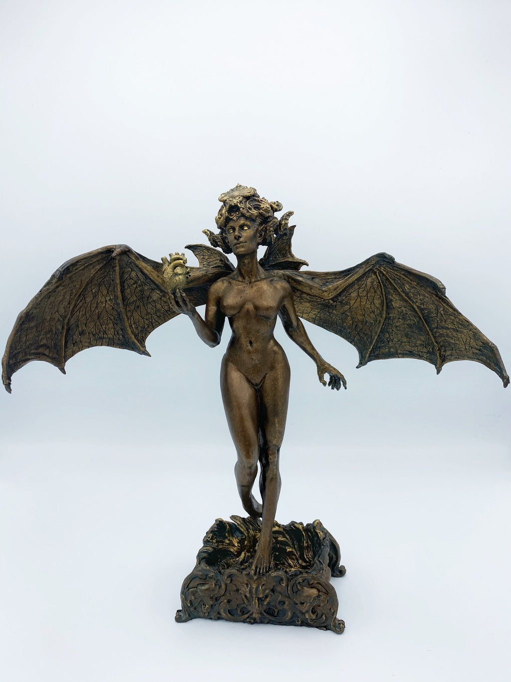 Lilith Statue, Hand Painted Resin Sculpture | Mythic Goddess Figurine |Myths and Legends Character |Altar Statue for Gothic Home Decor