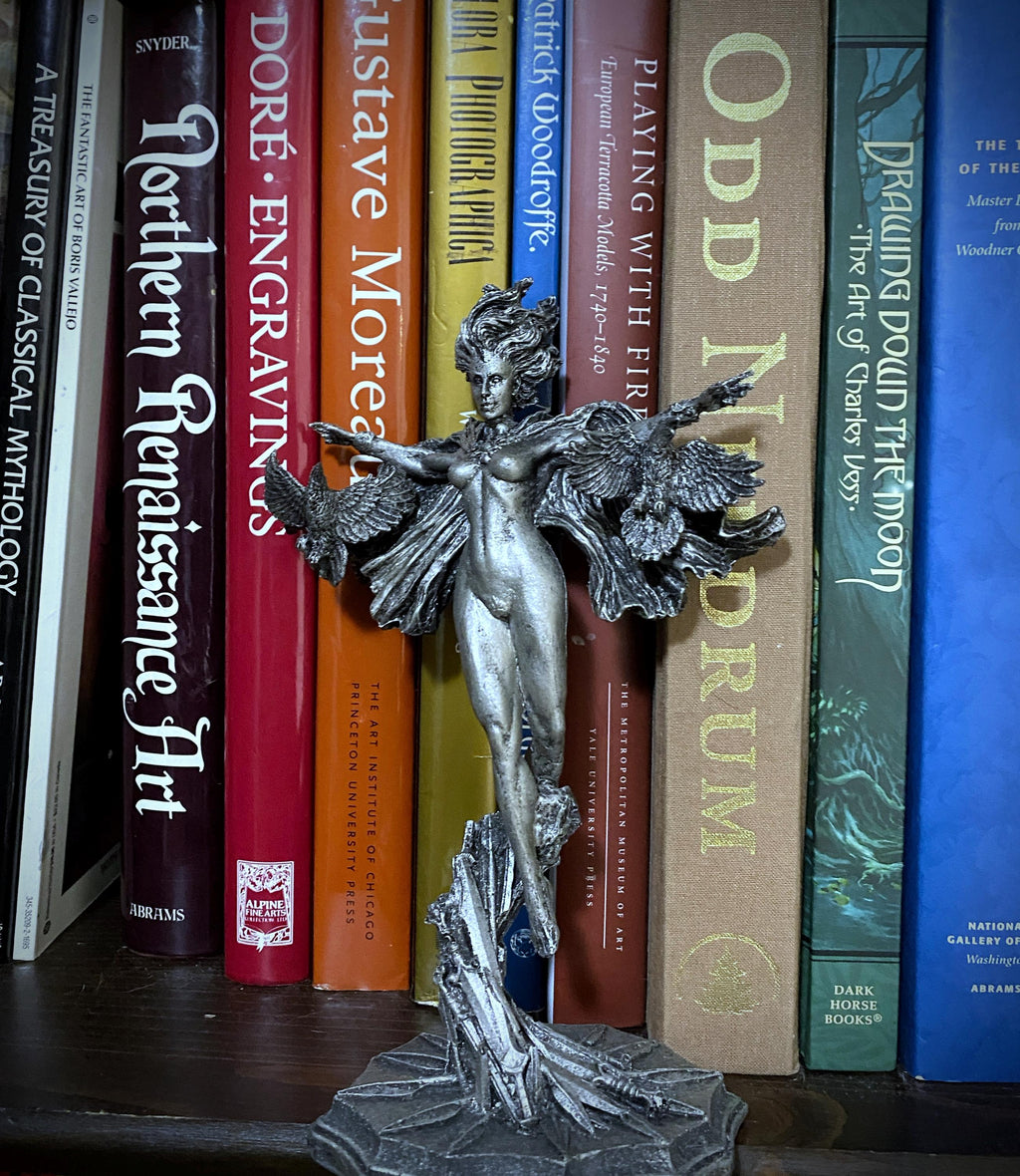 Morrigan the Celtic Goddess Statue | Mythological Deities Figurine | Myths and Legends Character | Mythic Altar Statue for Gothic Home Decor