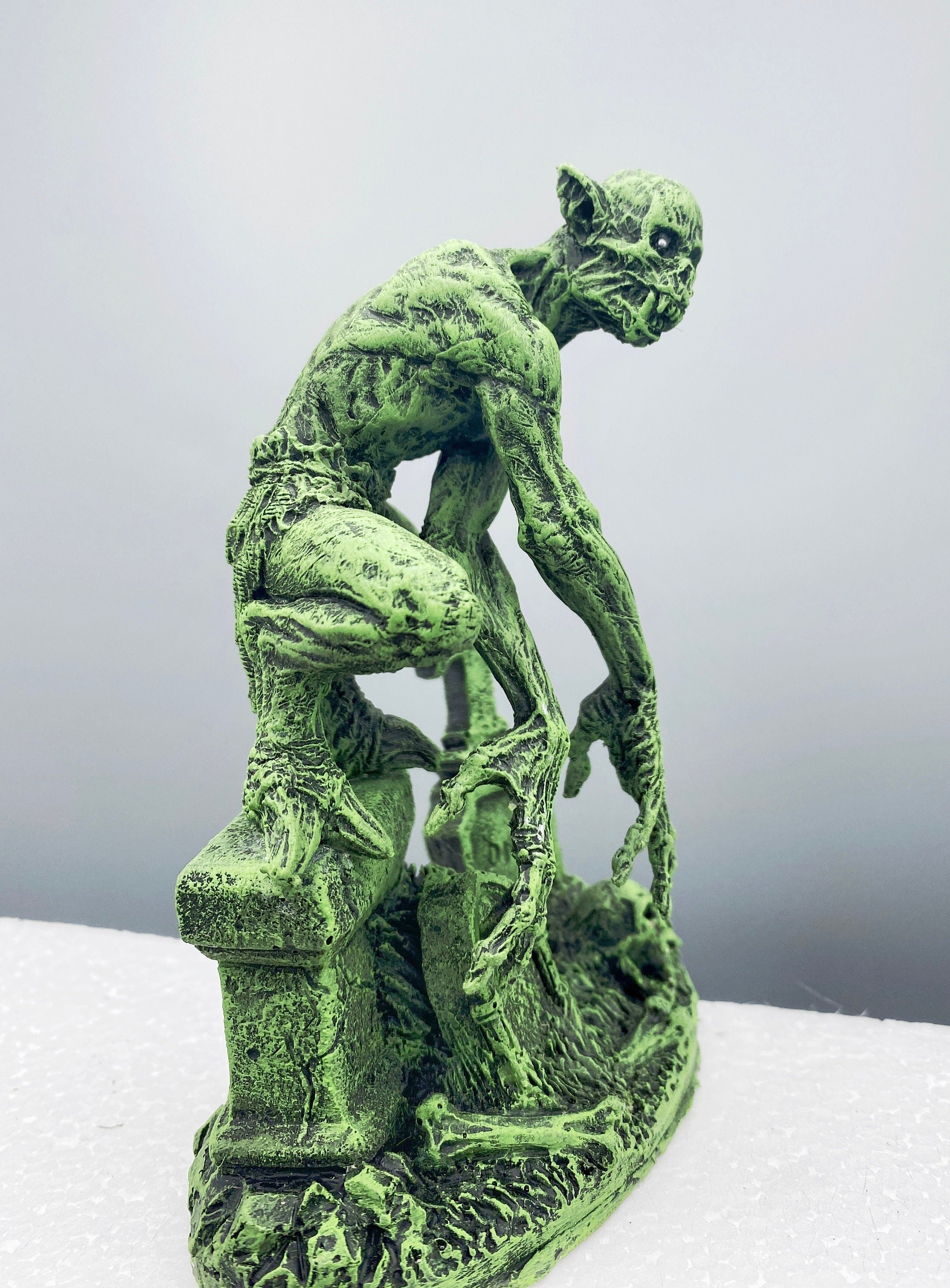 H.P. Lovecraft’s Ghoul Statue, Hand Painted Sculpture | Cthulhu Mythos Monster Figurine | Lovecraftian Horror Decor and Gamer Gift