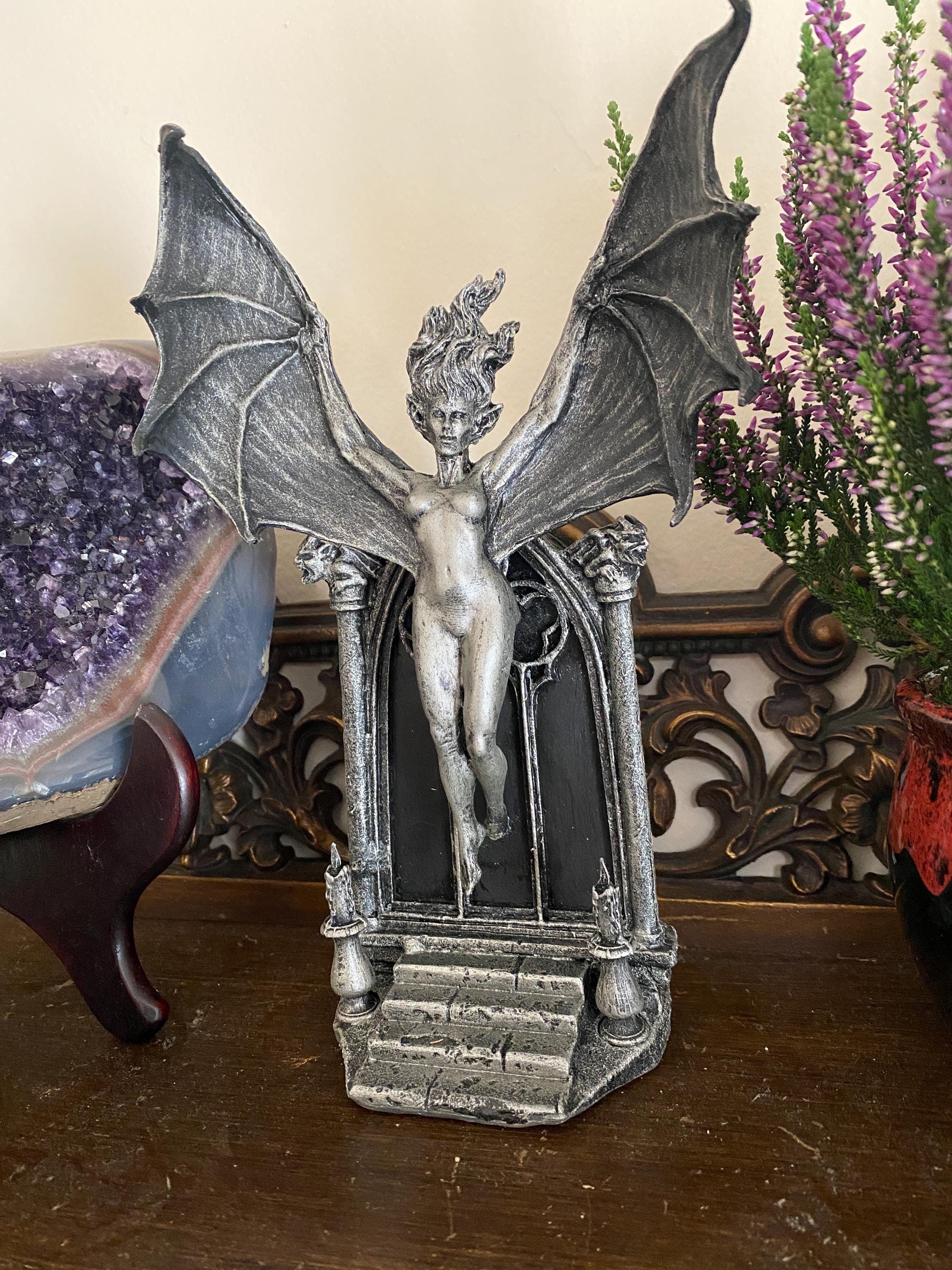 Carmilla the Vampire Statue, Hand Painted Resin Sculpture | Legendary Vampire Figurine |Victorian Gothic Horror|Gothic Gift and Spooky Decor