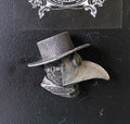 Plague Doctor Magnet, Hand Painted Resin Sculpture | Gothic Fantasy Decor | Plague Dr. Magnet for Fantasy and Gothic Decor