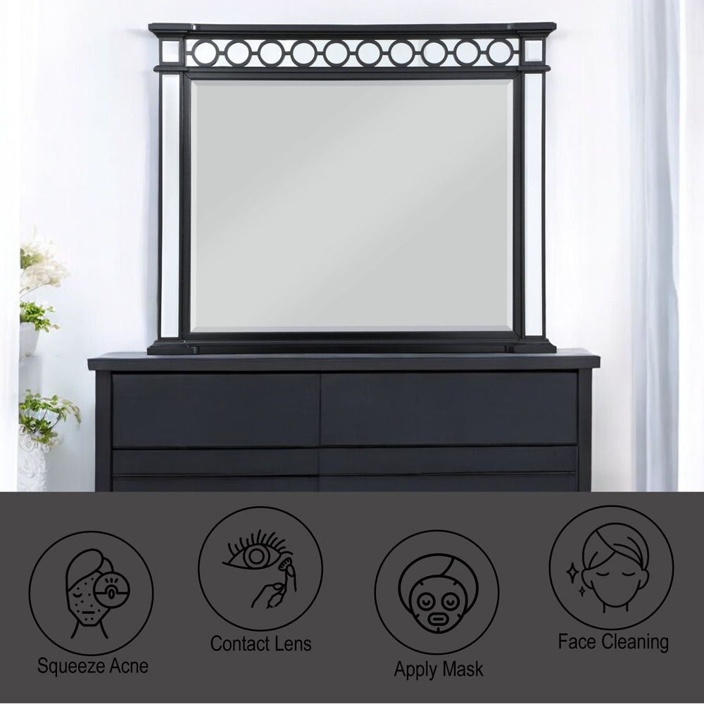 Varian II - Mirror - Mirrored, Black & Sliver