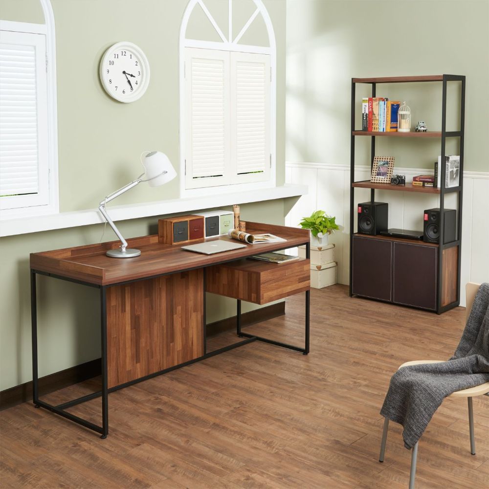Sara - Bookshelf - Walnut & Sandy Black