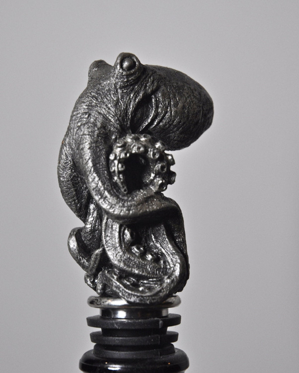 Kraken  Winestopper, Hand Painted Resin | Gothic Nautical Barware | Octopus Cthulhu Bottle Stopper, Gothic Wine and Barware Gift