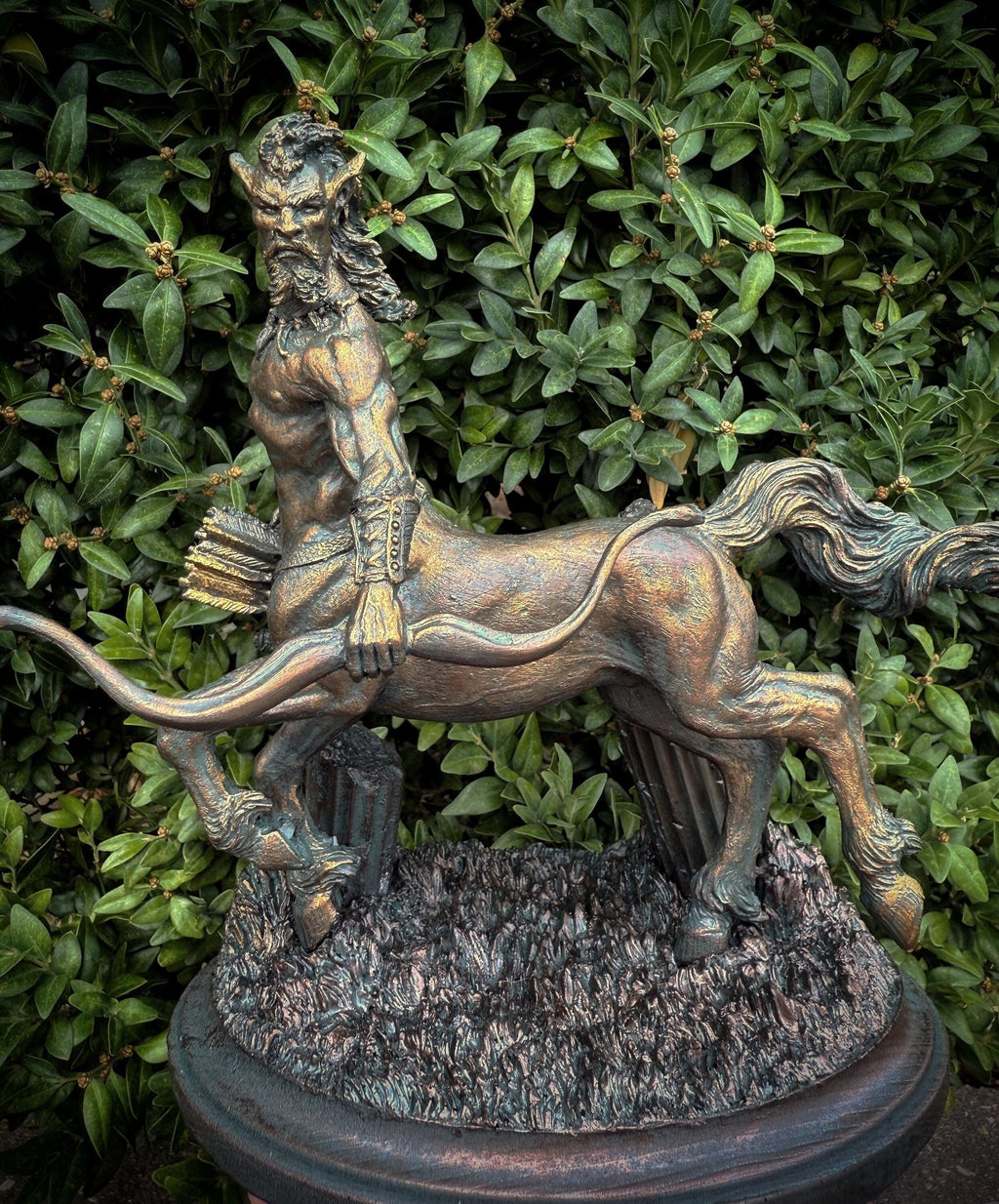 Centaur Statue, Hand Painted Resin Sculpture | Mythical Creature Figurine | Unique Legendary Sagittarius Centaur Figurine. Fantasy Art Decor