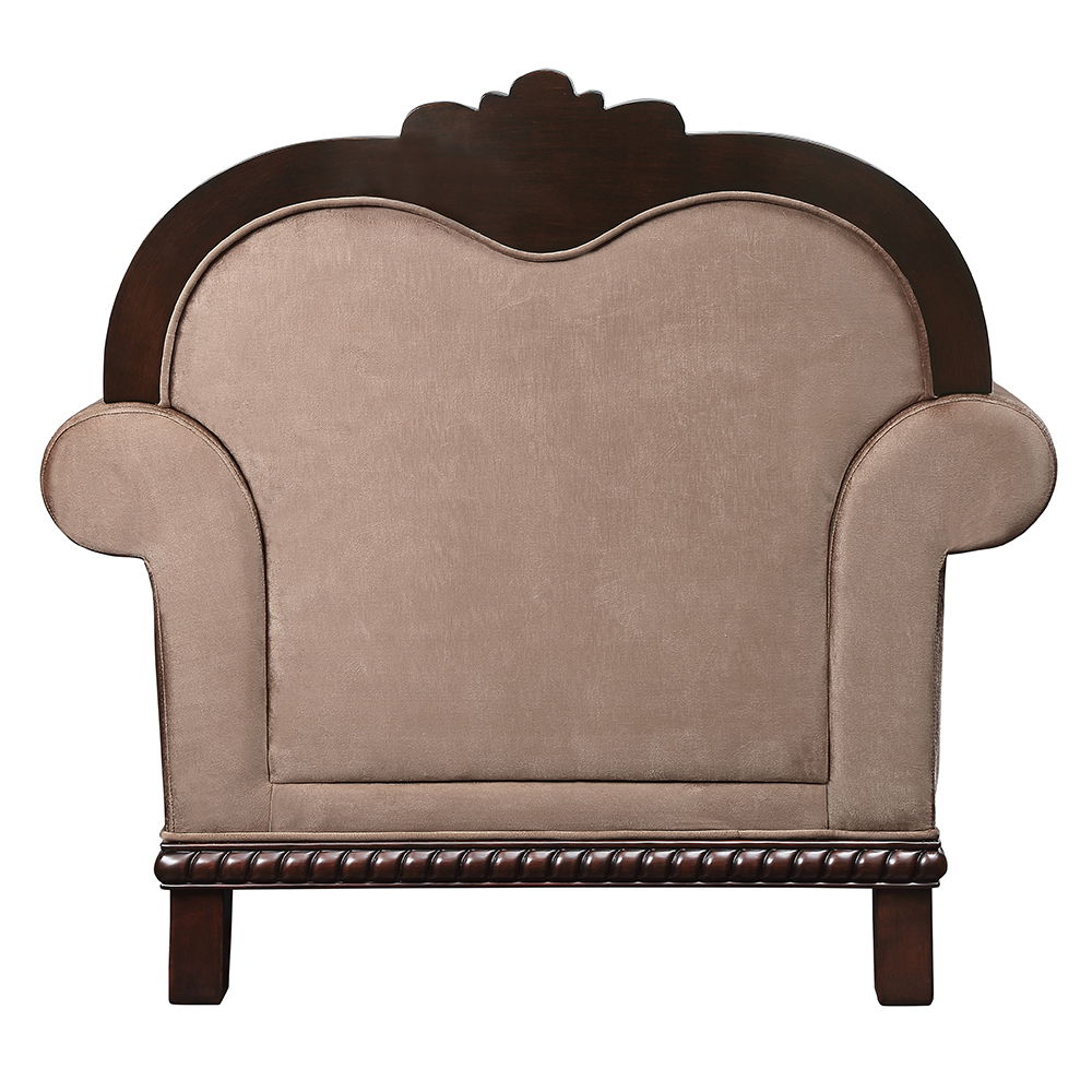 Chateau De Ville - Chair With Pillow (Same Lv01590) - Fabric & Espresso