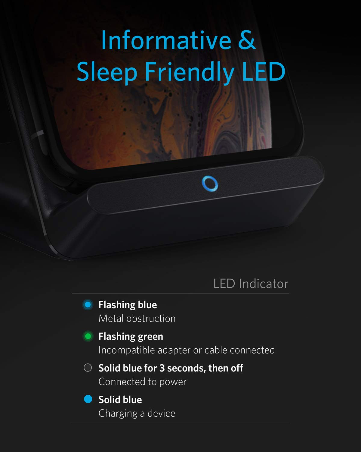 Anker 2-Pack 313 Wireless Charger PowerWave Stands, Qi-Certified, No AC Adapter
