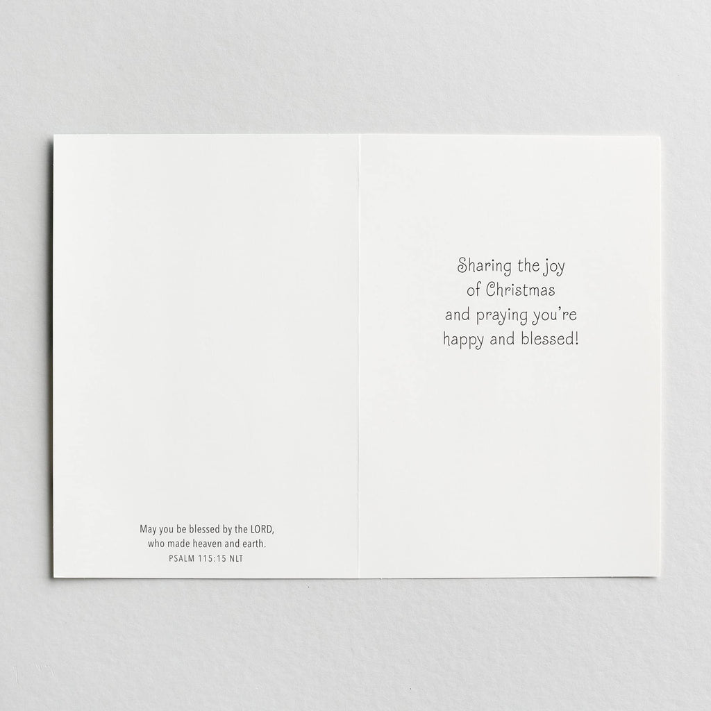 DaySpring 18 Christmas Cards w/ Bible Verse & Envelopes, Blue, "Every Creature"
