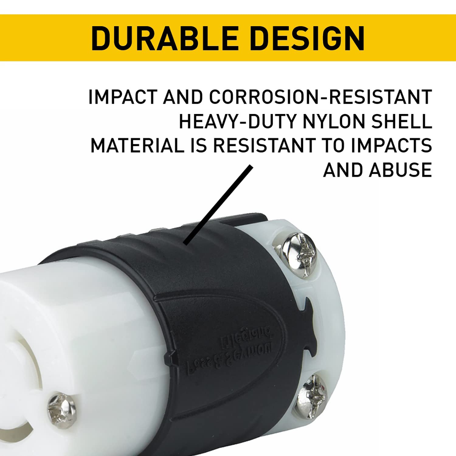 Pass & Seymour L1630-C Turnlok Connector,30A, 3Ph, 480V, 3P 4W Grdg.NEMA L16-30R