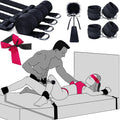 Couples Intimate Bondage Kit, Restraints System with Adjustable 75'' Straps, Handcuffs, Blindfold and Tickler, Adult Bedroom Accessories