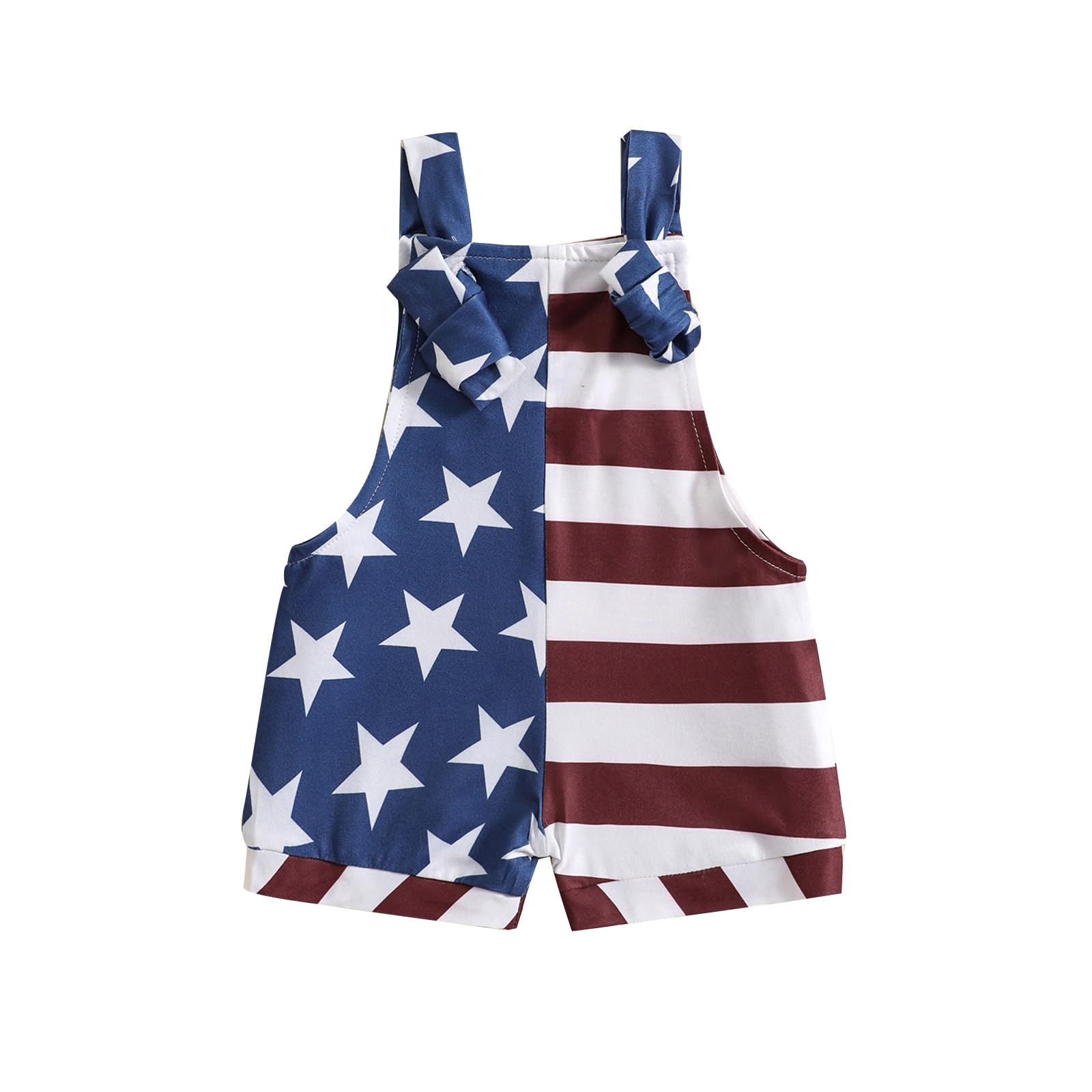 July 4th Infant Outfit Stars Stripes Romper Independence Day Overalls 6-12 Months