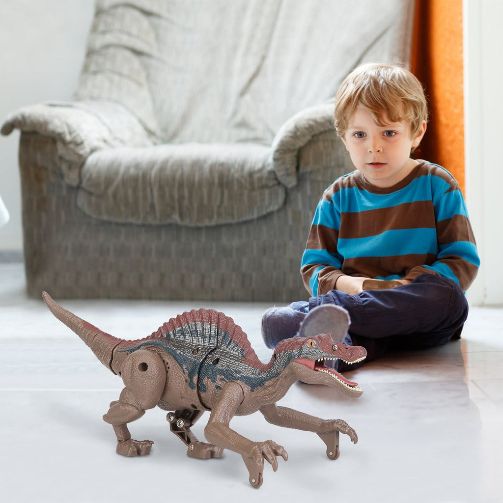 Remote Control Dinosaur Toys Jurassic Realistic RC Dinosaur Rechargeable T-Rex Walking Robot with 3D Eye Roaring Sounds Red Light Remote Control for 3