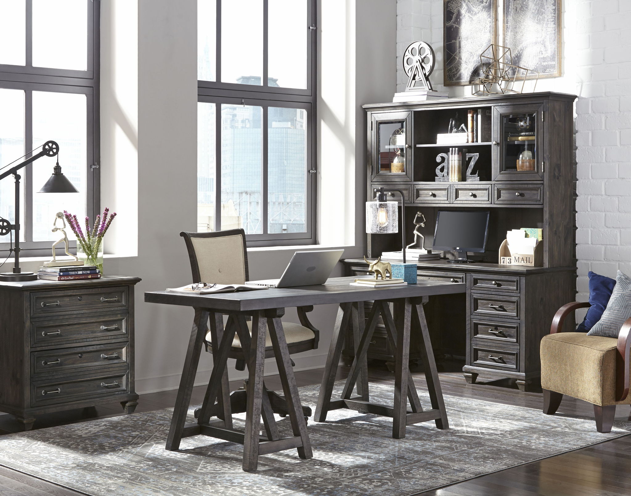 Sutton Place - Swivel Chair - Weathered Charcoal