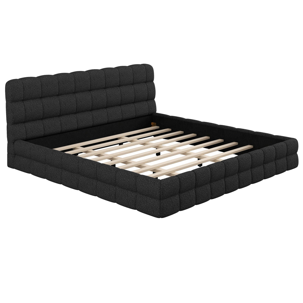 Upholstered Platform Bed With Headboard