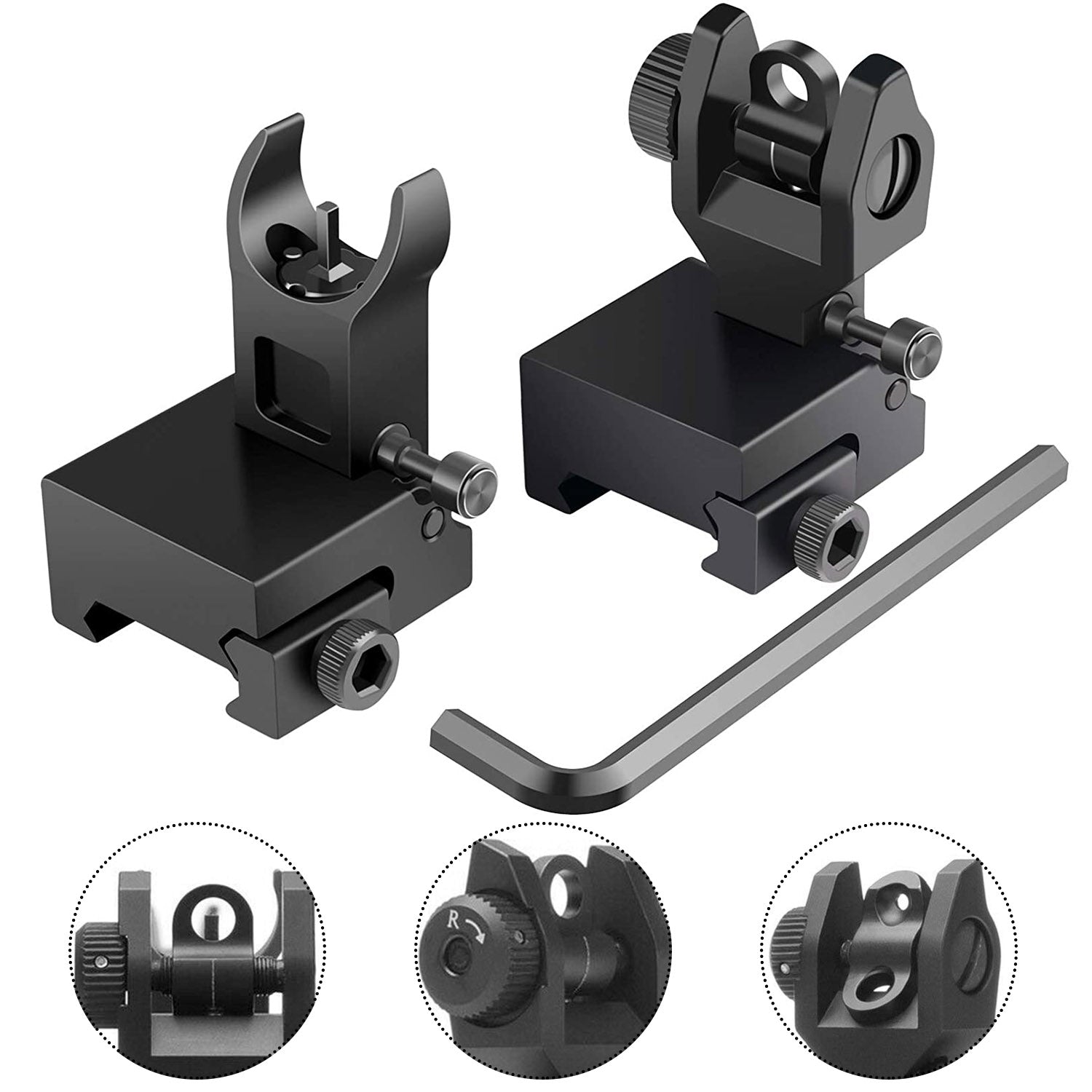 GBruno Flip Up Rear Front Sights