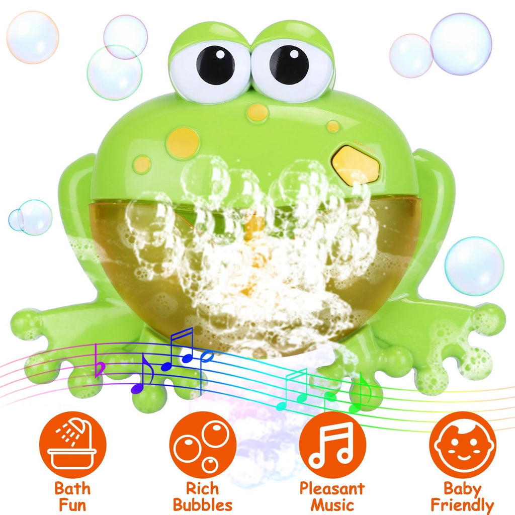 Frog Musical Bubble Bath Maker Baby Bath Toys for Bathtubs Toddler Bubble Machine for Bath Fun