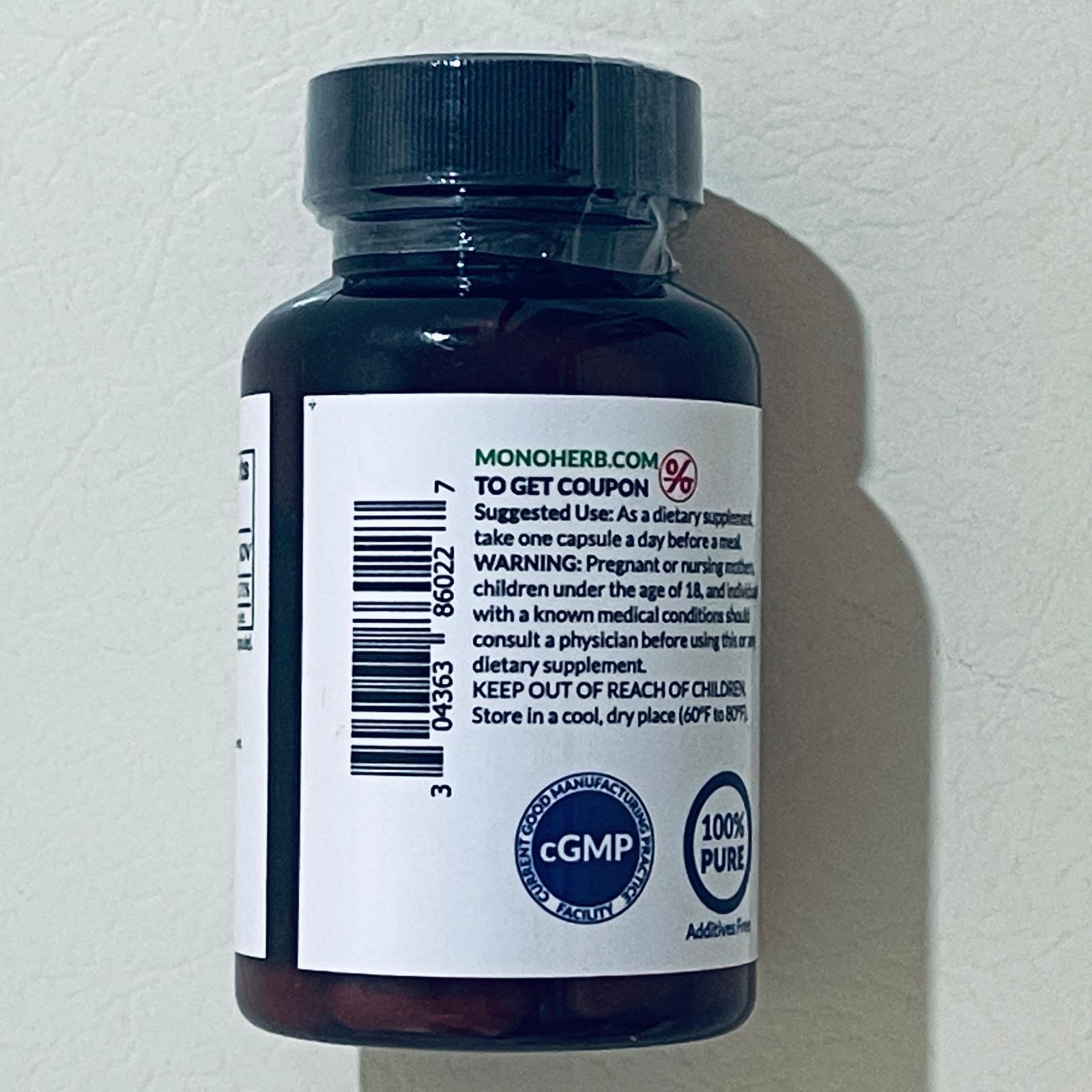 MonoHerb Vitamin B2 Riboflavin 300 mg, 90 Vegetarian Capsules EXP 12/2027