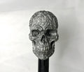 Ornate Skull Cane, Hand Sculpted Walking Stick | Victorian Gothic Cane | Fantasy Cosplay Occult Dark Fantasy Skull Cane, Gothic Accessory