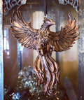 Phoenix Ornament, Hand Painted Resin Sculpture | Mythical Creature Figurine | Legendary Flaming Phoenix Figurine Fantasy Art Ornament Decor