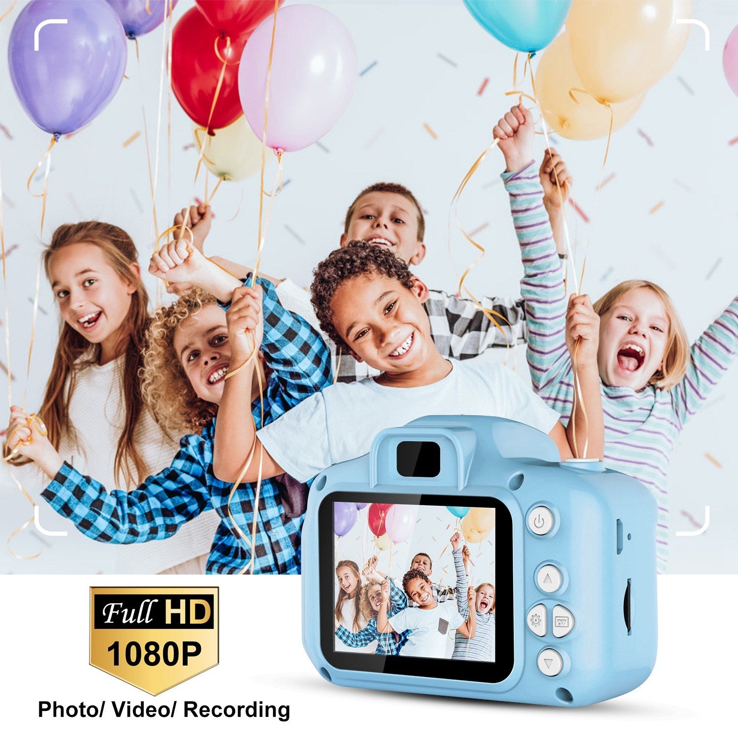 iMounTEK Kids Digital Camera w/ 2.0Ó Screen 12MP 1080P FHD Video Camera 4X Digital Zoom Games 32GB Card Supported Shockproof Child Camcorder for 3-10