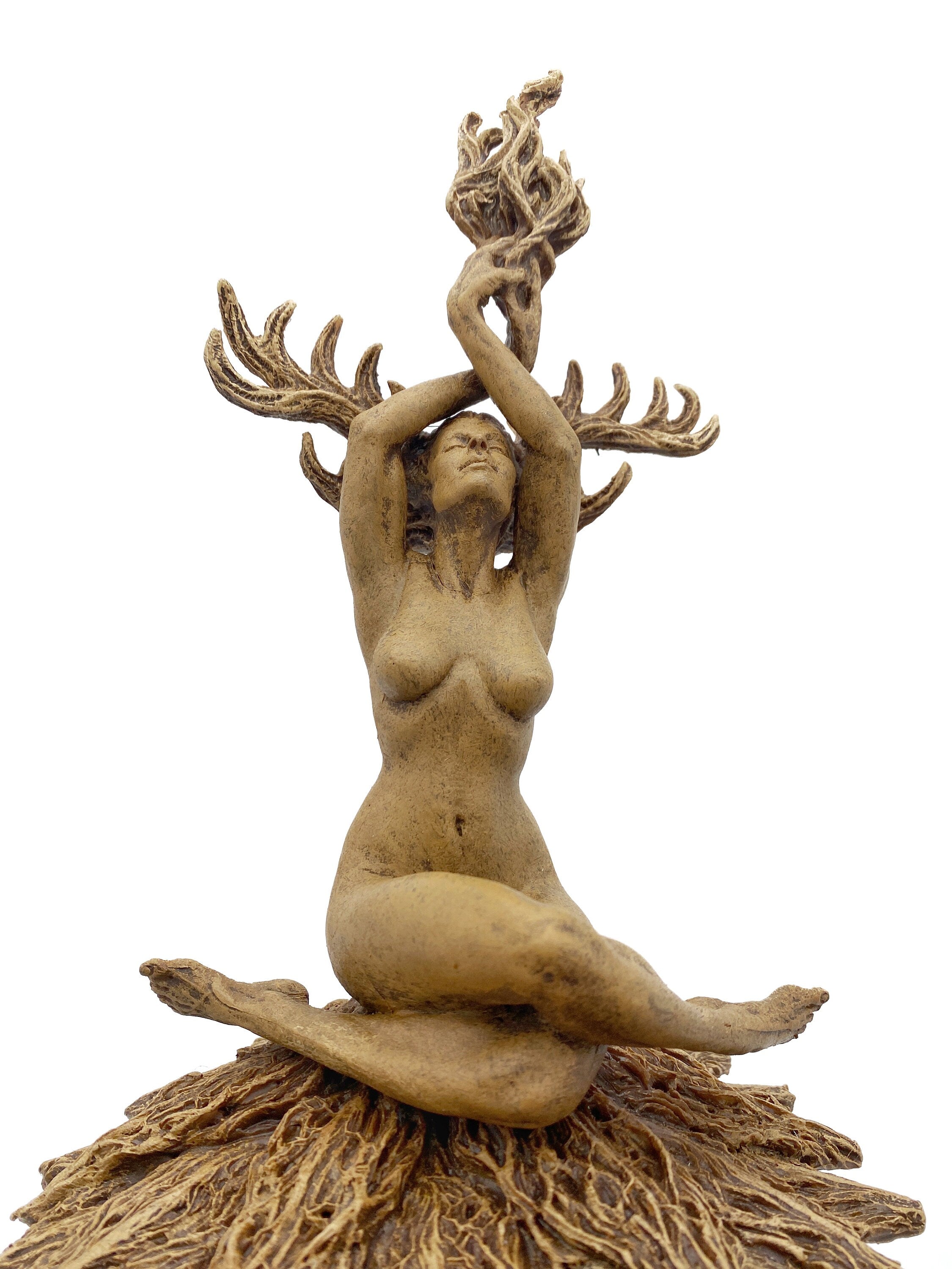 Prakrit Shakti: The Awakening Spirit, Hand Painted Resin Statue |  Mythical Yoga Meditation Figurine | Goddess Altar Statue for Yoga Lovers
