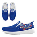 Personalized America Flag Sneakers, Custom Flag Fashion Shoes, Unisex Canvas Slip On Shoes