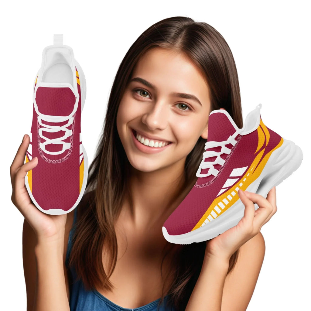 Personalized Company Logo Print Sneakers, Custom Lightweight Sneakers Workplace Walking Shoe