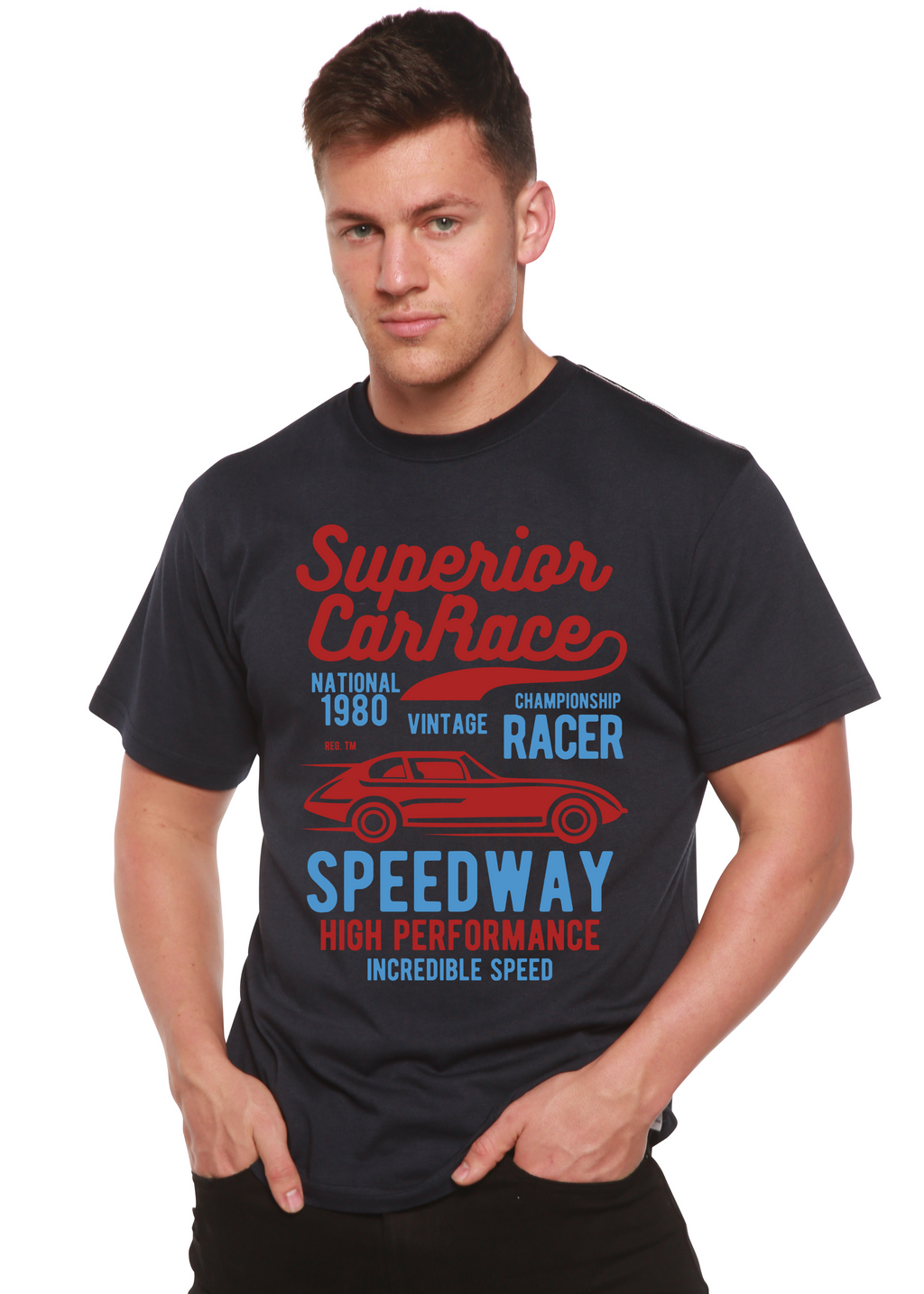 Superior Car Spun Bamboo® Men's Bamboo Viscose/Organic Cotton Short Sleeve Graphic T-Shirt
