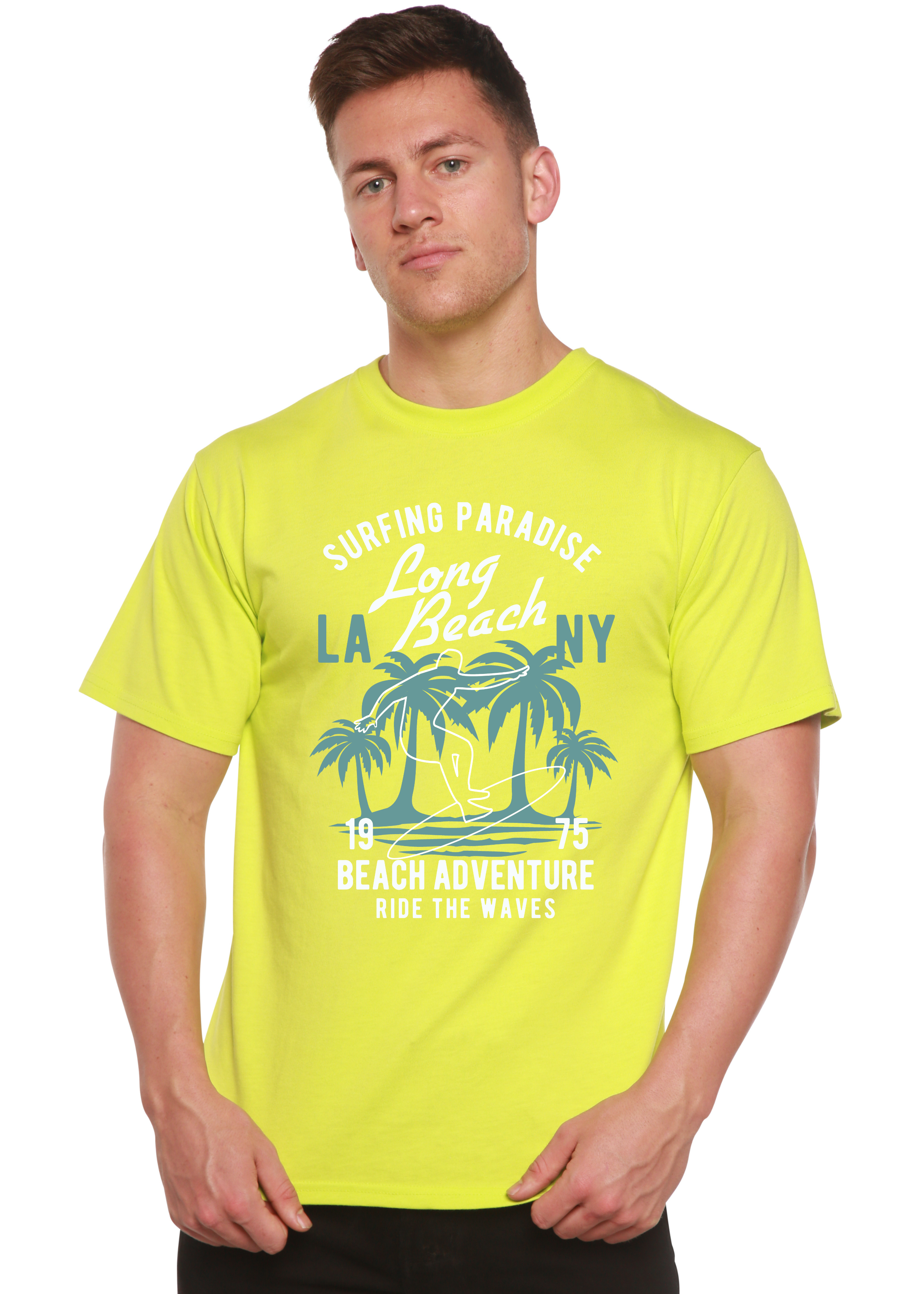 Beach Adventure Men's Bamboo Viscose/Organic Cotton Short Sleeve Graphic T-Shirt