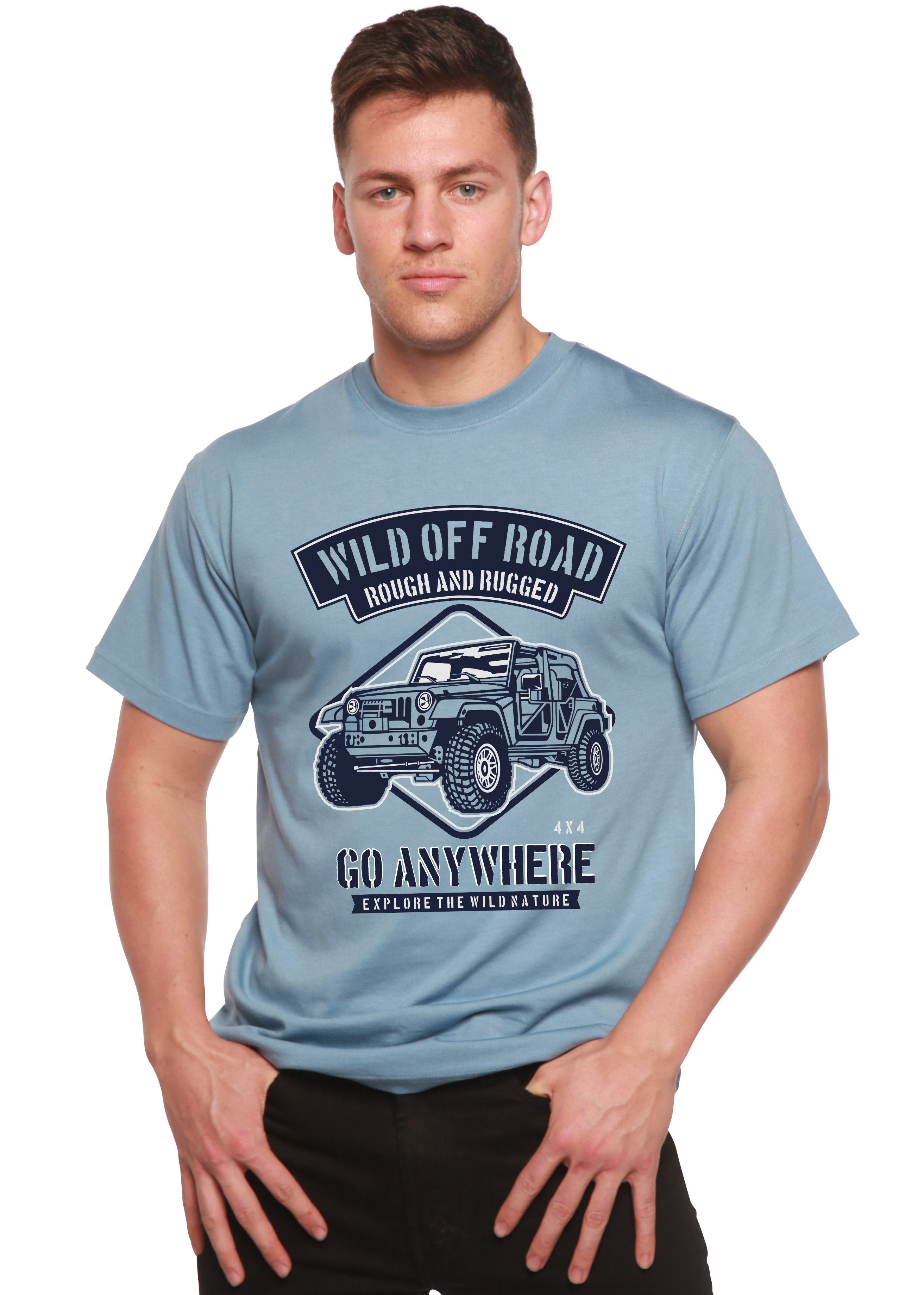 Wild Off Road Spun Bamboo® Men's Bamboo Viscose/Organic Cotton Short Sleeve Graphic T-Shirt