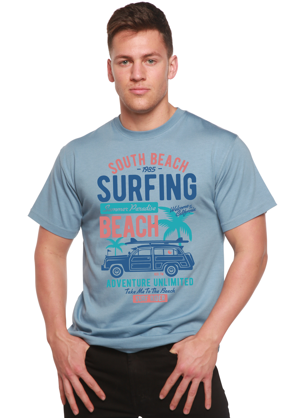 South Beach Spun Bamboo® Men's Bamboo Viscose/Organic Cotton Short Sleeve Graphic T-Shirt