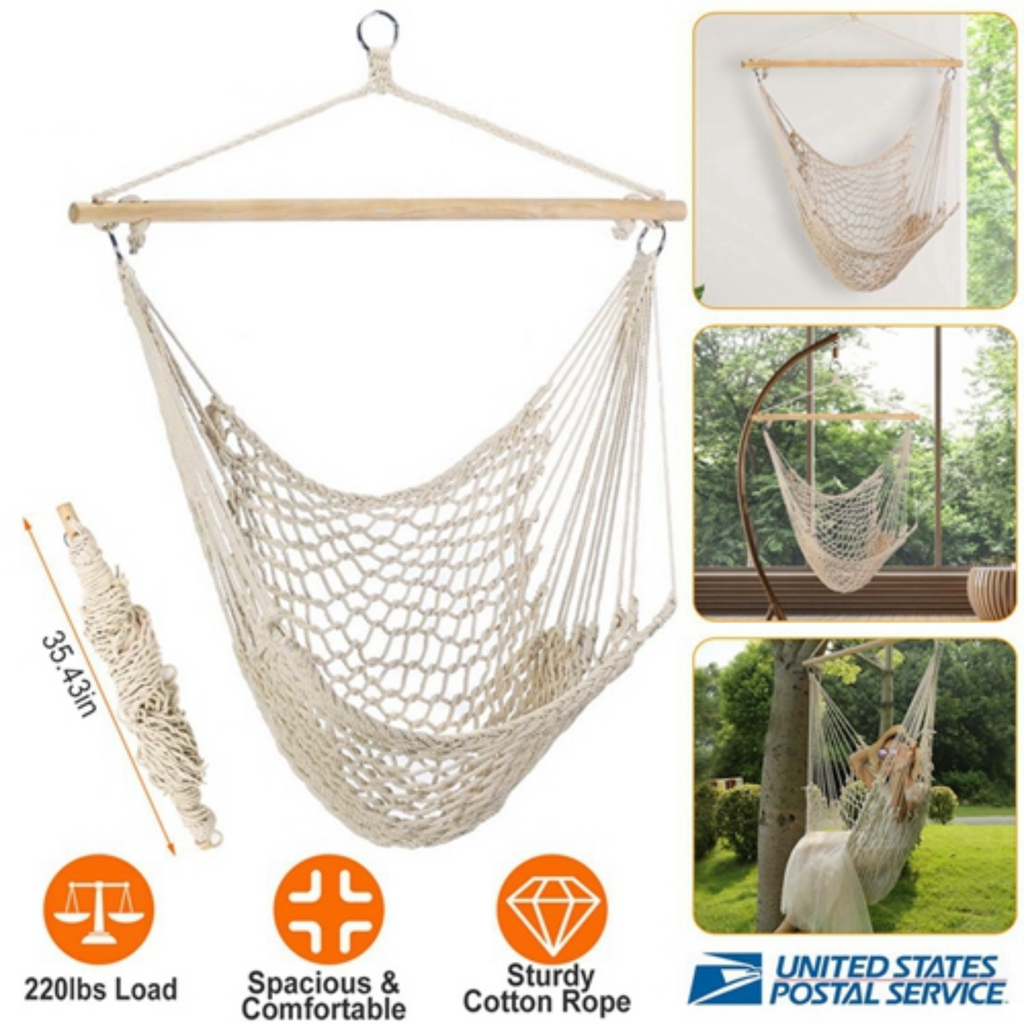 GBruno Hammock Chair Hanging Rope Seat
