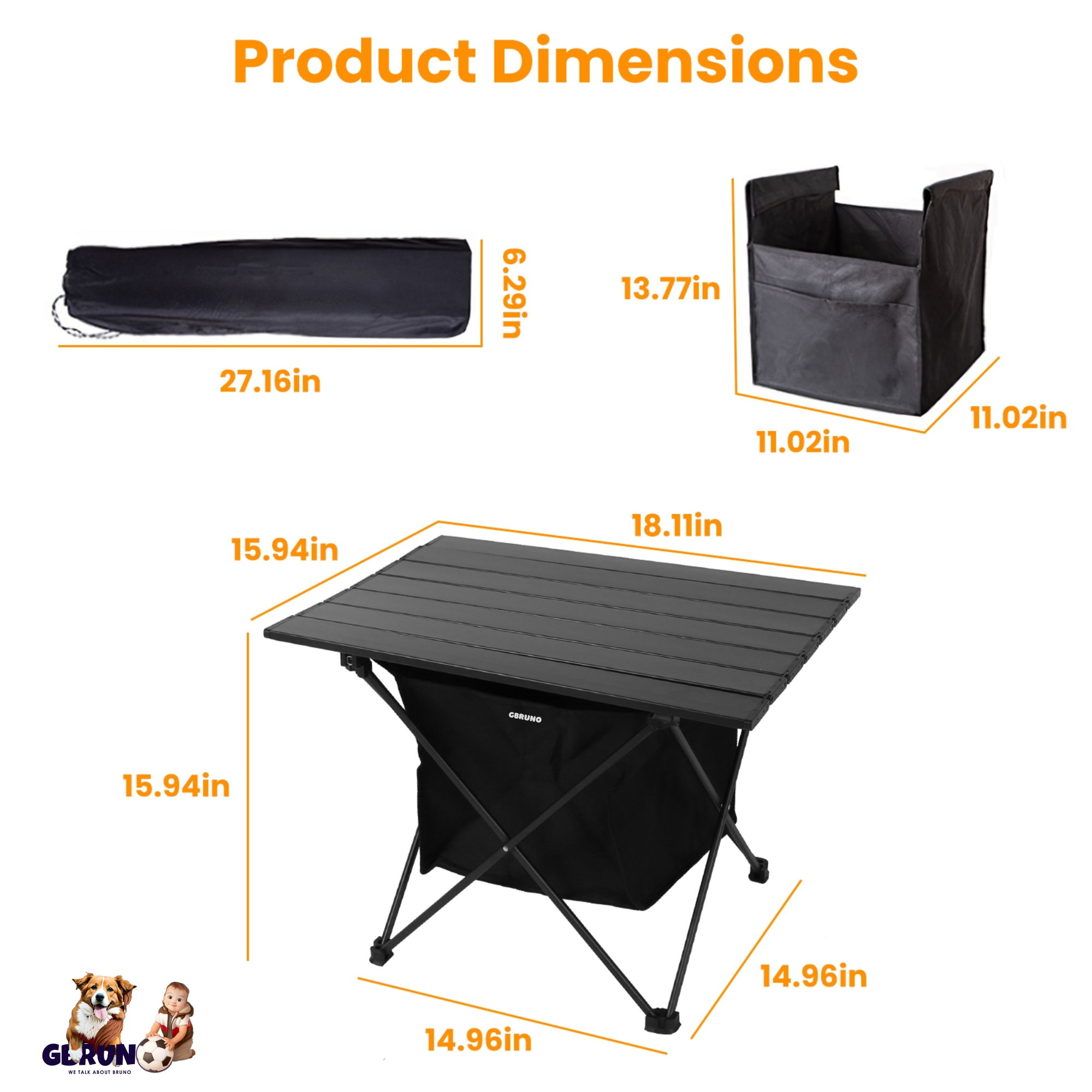 Foldable Camping Table With Storage Basket Rustproof Portable Aluminum Alloy Roll-Up Camping Table With Carrying Bag For Camping Hiking BBQ Picnic Fis