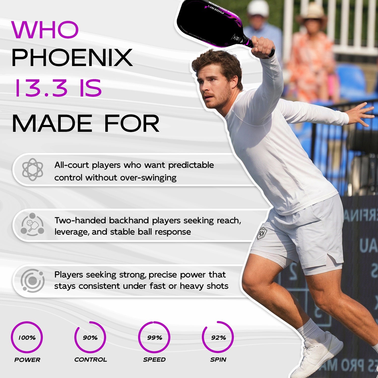 Phoenix Pickleball Paddle - 13.3MM