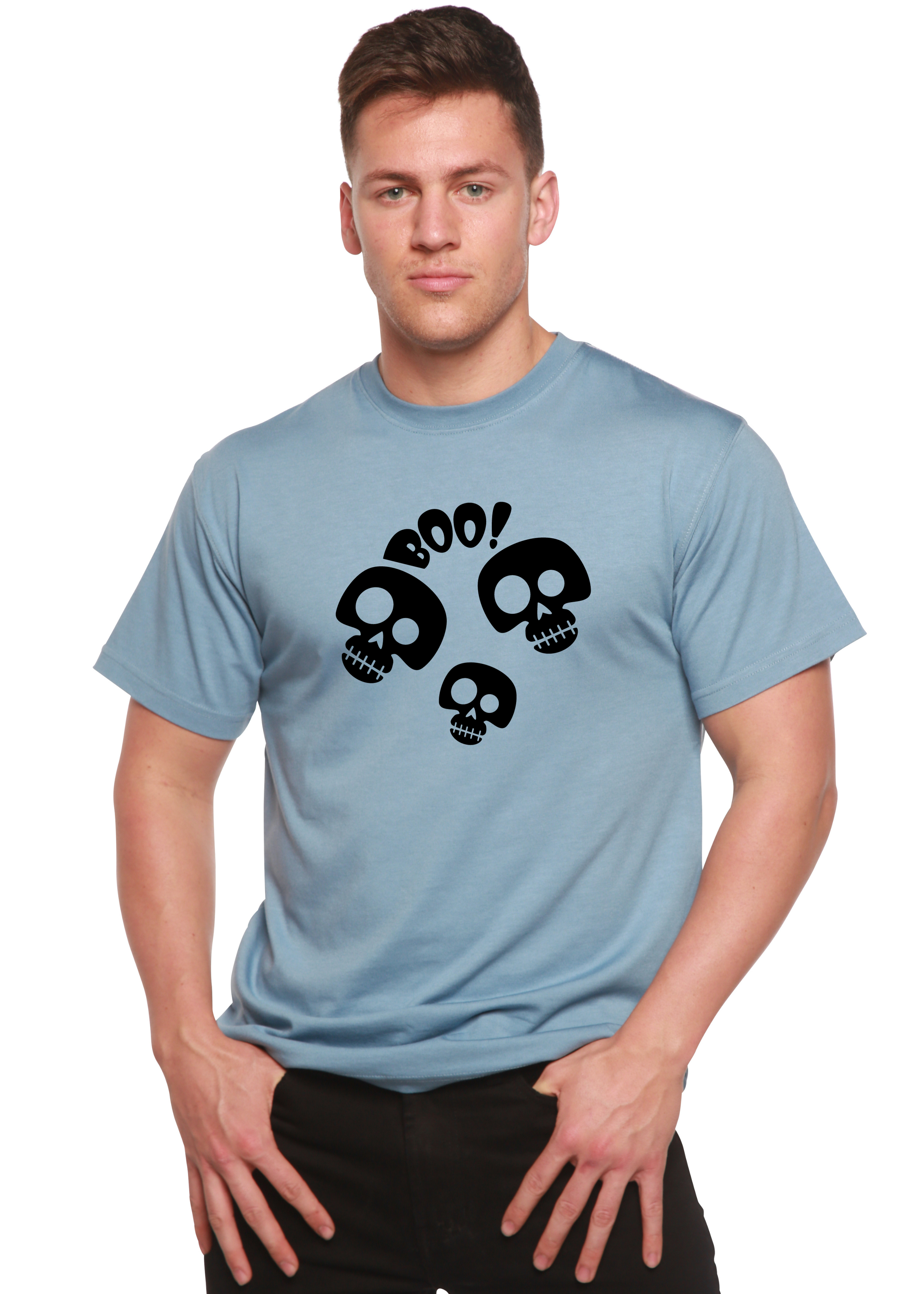 Halloween Boo Unisex Bamboo Viscose/Organic Cotton Short Sleeve Graphic T-Shirt
