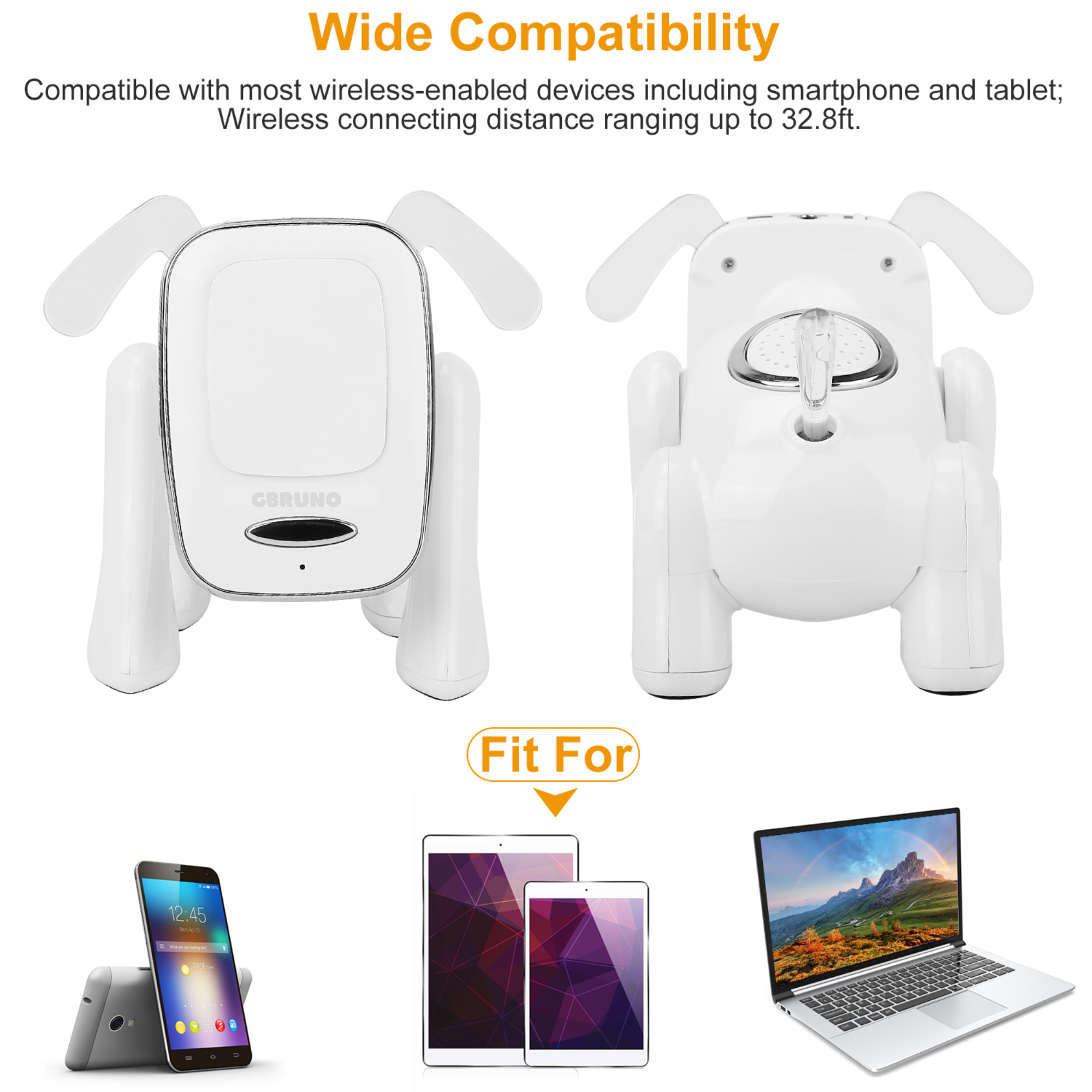 Puppy Dog Wireless Mini Speaker – Stereo, Mic, FM, USB, MMC
