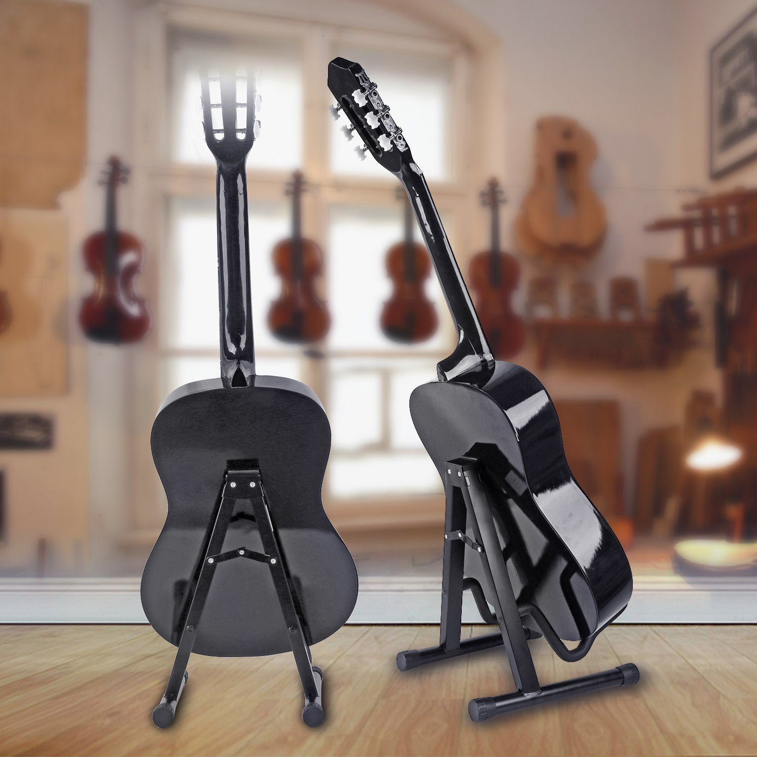 Guitar Stand A Frame Foldable Guitar Holder Portable Mount For Acoustic Electric Classical Guitars Violin Ukulele Bass Banjo