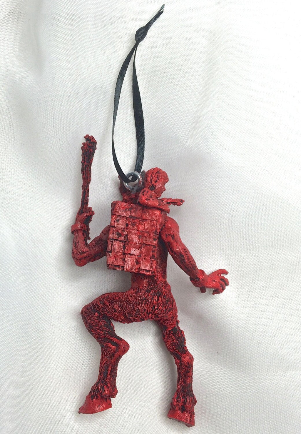 Krampus Ornament, Hand Painted Resin Sculpture | Mythical Creature Figurine | Unique Dark Christmas Demon, Gothic Folklore Holiday Ornament
