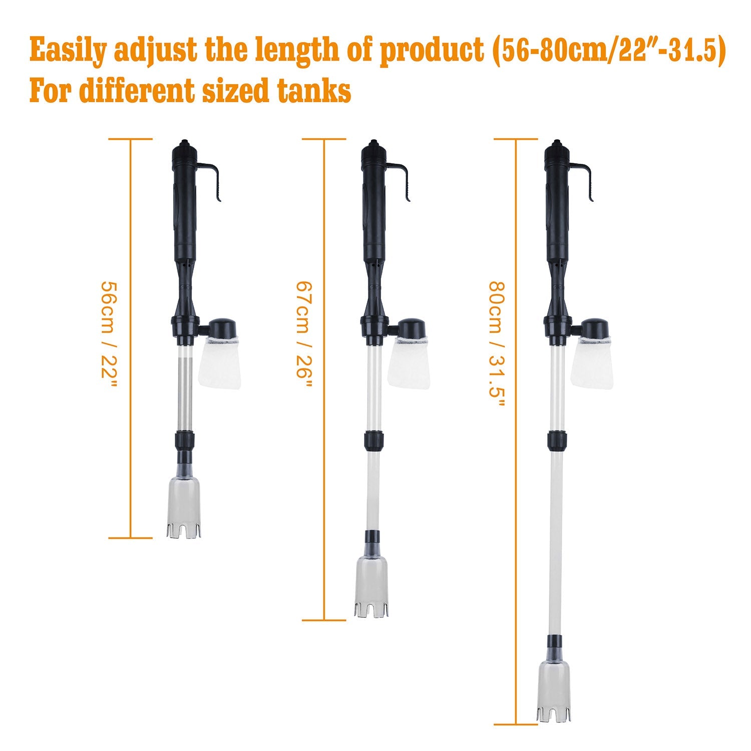Battery-Operated Aquarium Vacuum Gravel Cleaner