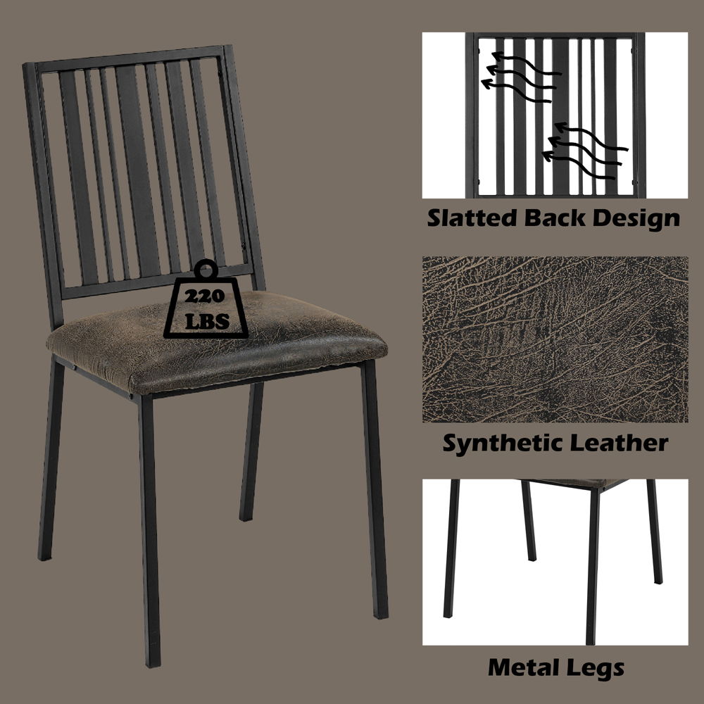 Zudora - Side Chair (Set of 2) - Synthetic Leather & Black